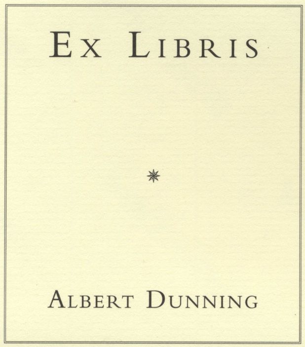 Exlibris Albert Dunning